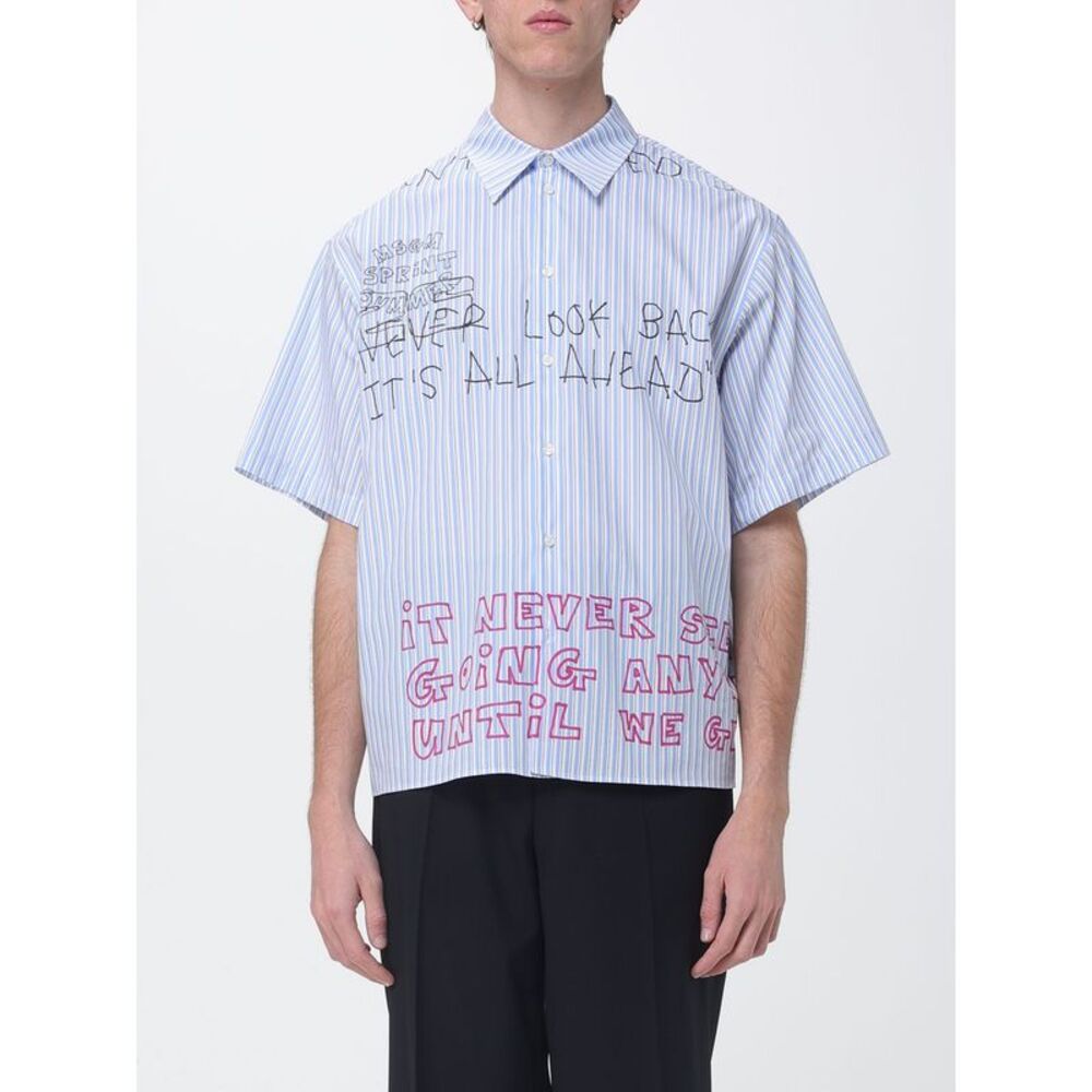 Msgm Shirt Men Blue